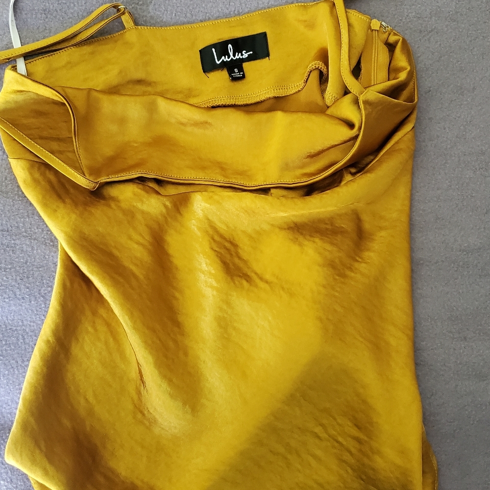 Lulu's gold spaghetti strap top